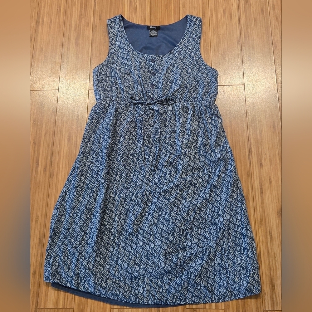 NWOT Rhapsody Blue Patterned Sleeveless Dress